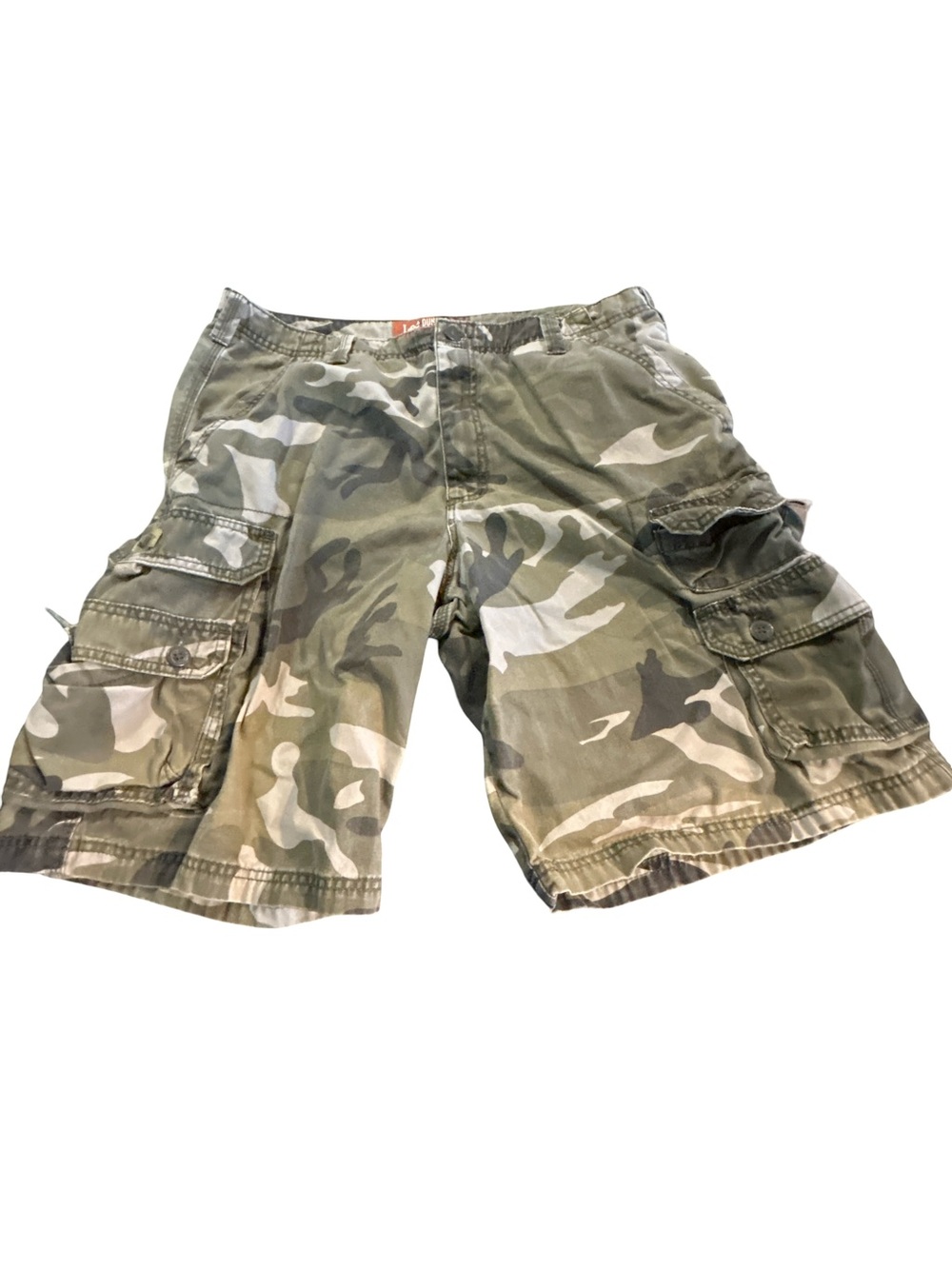 Lee Dungarees Y2K Camo Cargo Shorts Mens 34 Gorpcore Skater Streetwear Military